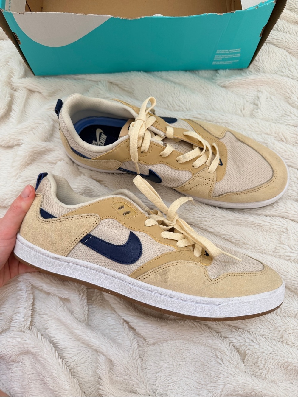 Nike SB Alleyoop Club Gold/Midnight Navy sneakers WITH BOX Sz 11.5 men’s